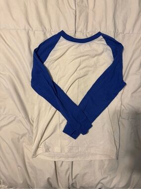 Carter's White Tee with Royal Blue Trim